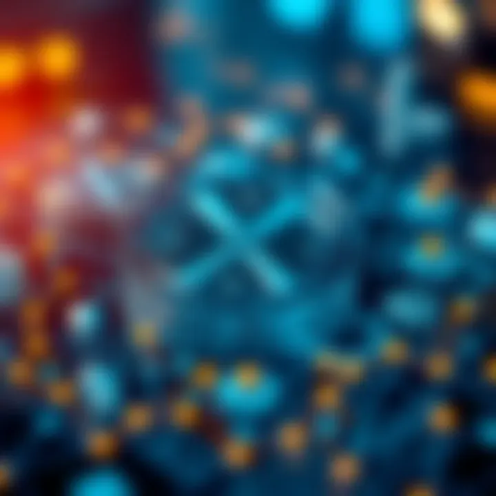 Blockchain Technology and Regulatory Environment Impact on XRP Illustration of blockchain technology with XRP coin symbol and regulatory icons