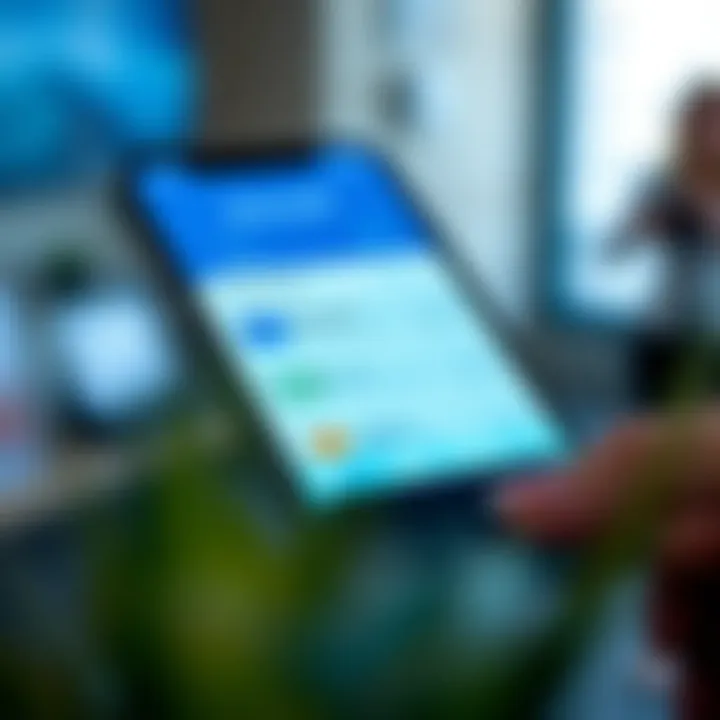 Close-up of a smartphone displaying a South African financial app with credit options