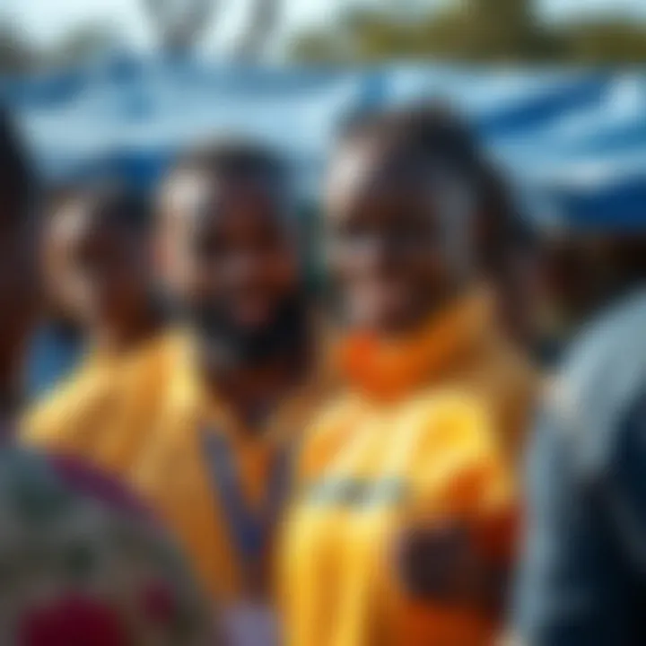 Brand ambassador engaging with a local community event in South Africa
