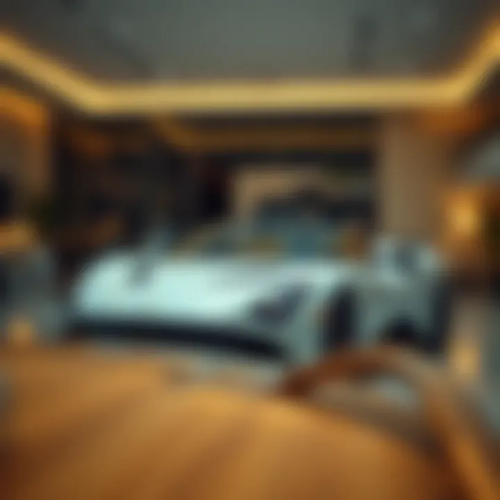 Luxurious lifestyle showcasing a high-end car and stylish living space representing financial success
