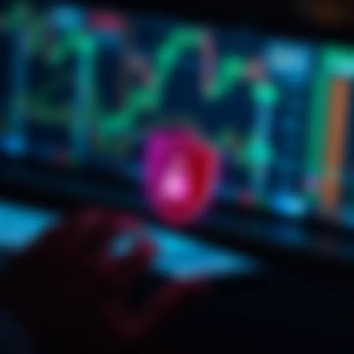 Illustration of secure mobile trading with shield icon representing data protection and privacy