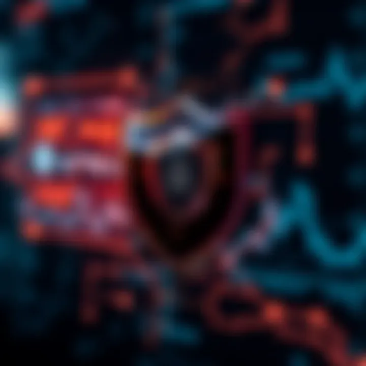 Secure digital shield symbolizing protection and security features of Qoutex platform