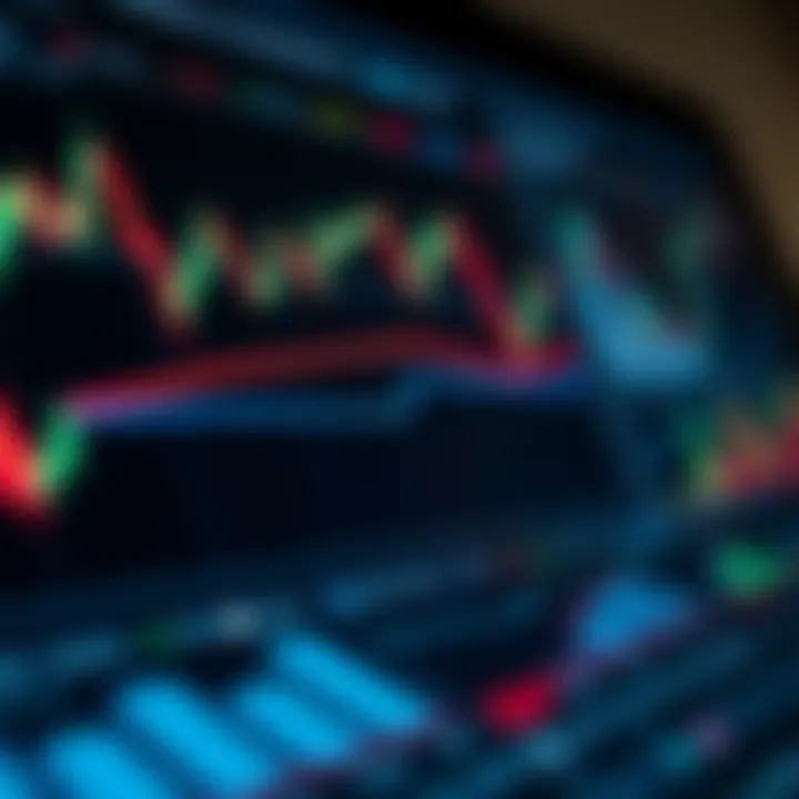 Close-up of financial charts and graphs illustrating trading strategies and market trends