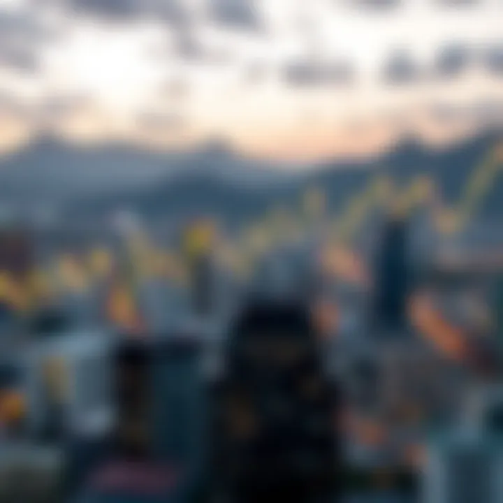 Economic Uncertainty and Volatility in South African Markets South African business district skyline with dynamic stock chart overlay showing economic uncertainty