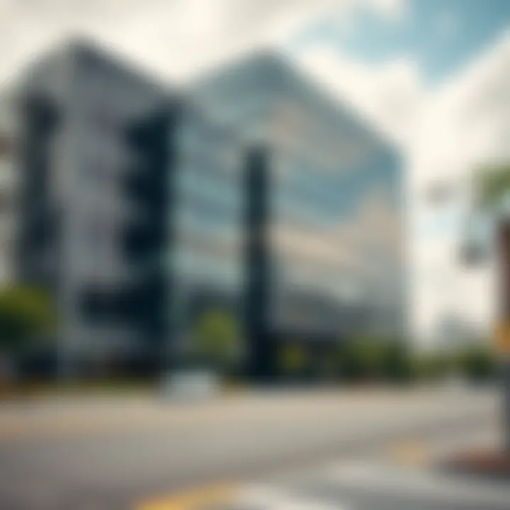 Modern office building representing successful business ventures and financial growth