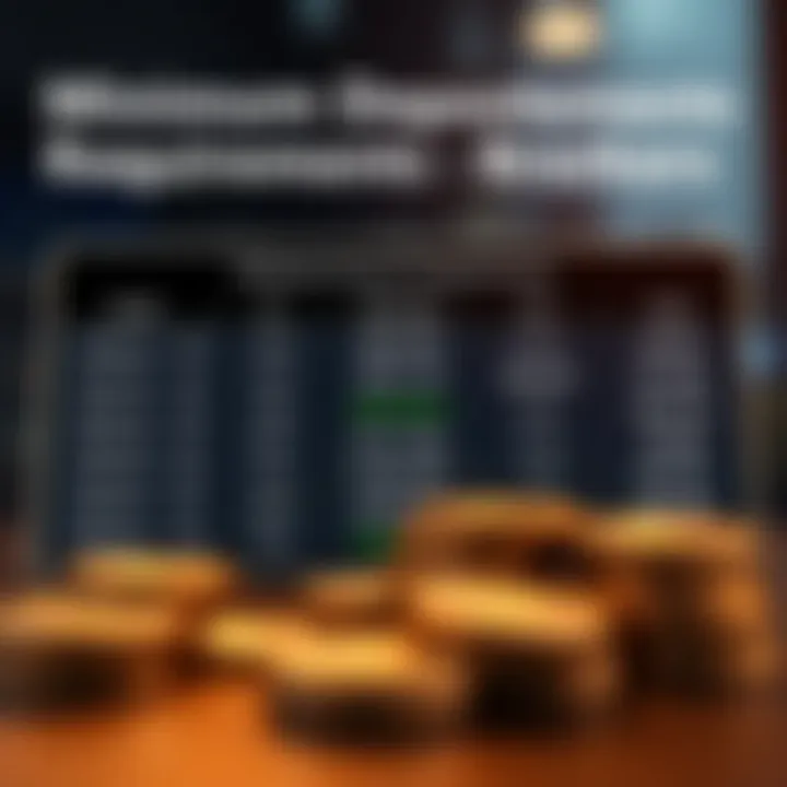 Comparison chart showing minimum deposit amounts across different brokers for South African traders