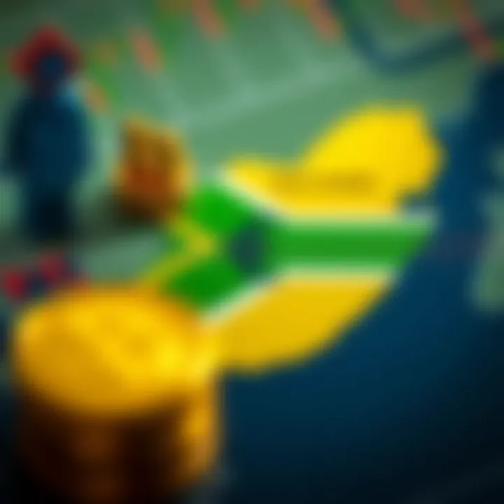 Minimum Deposit Guidance for South African Traders Using FxPro Forex and CFDs Map highlighting South Africa with forex trading symbols and Rand currency sign