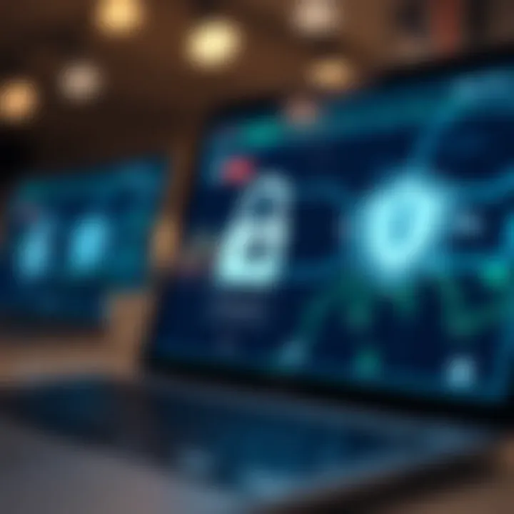 Password Reset and Account Security for IQ Academy Illustration of password reset on a digital device with security symbols