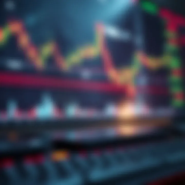 Visual representation of forex currency pairs with market charts and data