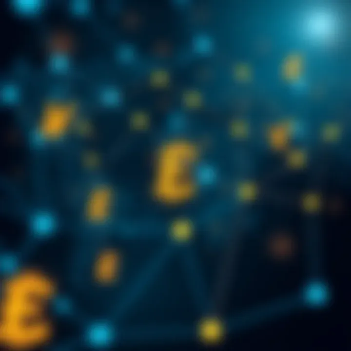 Global currency exchange symbols connected by digital lines representing international trading networks