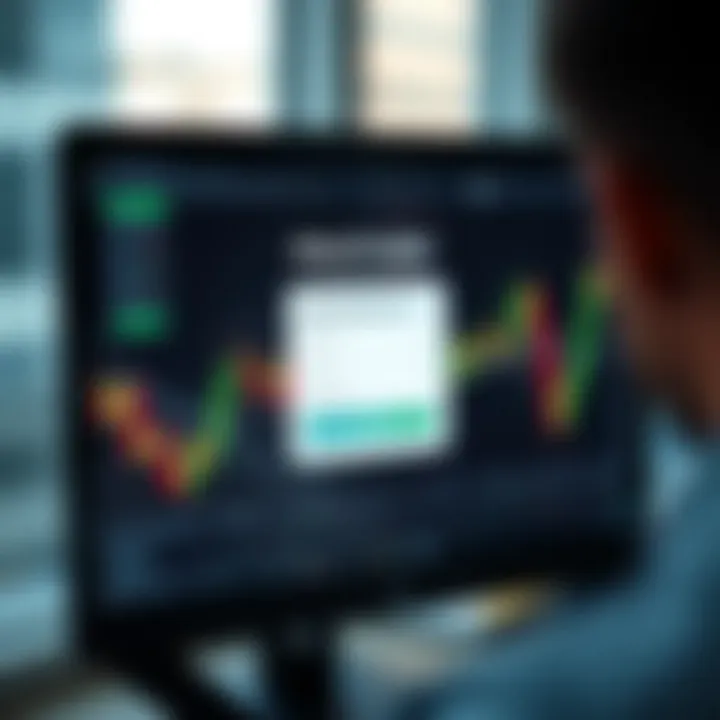 Secure login screen of MetaTrader platform on a computer display