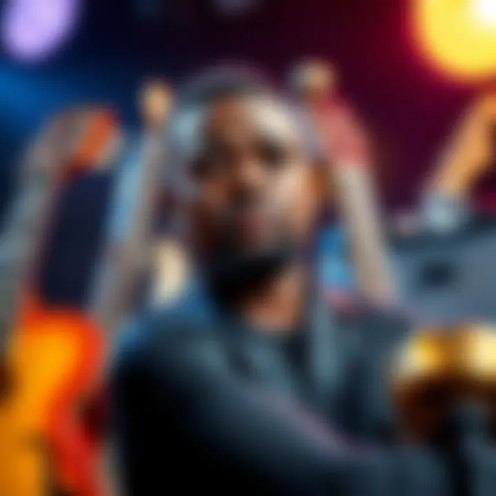 Close-up of musical instruments symbolizing diverse income streams in the entertainment industry