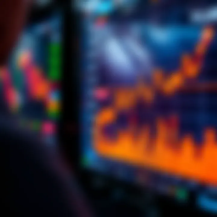 Graph showing increasing forex trading profits on digital screen