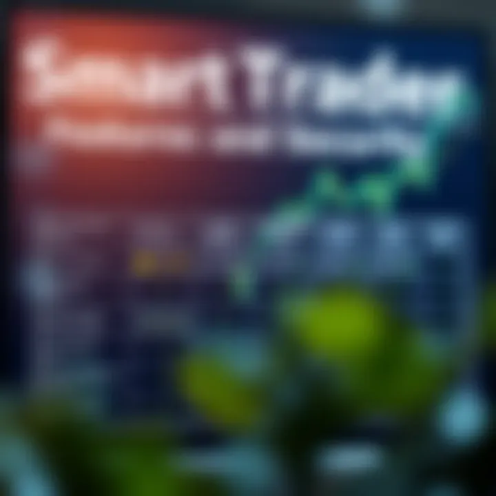 Graph comparing SmartTrader platform features and security measures with other trading platforms