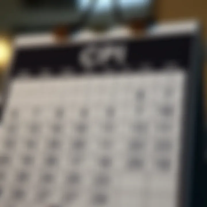 Calendar highlighting specific dates for Consumer Price Index publication in South Africa