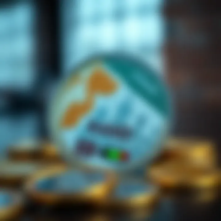 South African Rand symbol with digital currency icons and secure transaction indicators