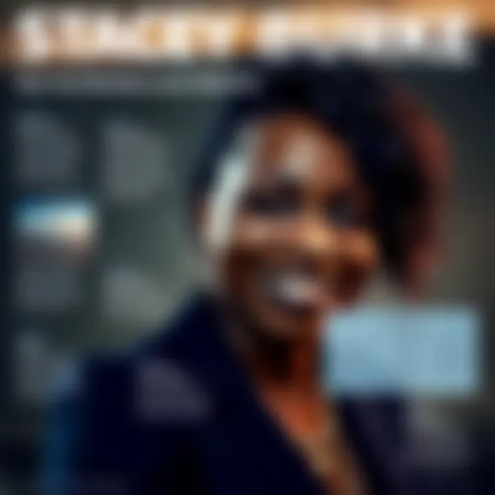 Illustration depicting key milestones and contributions of Stacey Burke within South Africa’s industry landscape