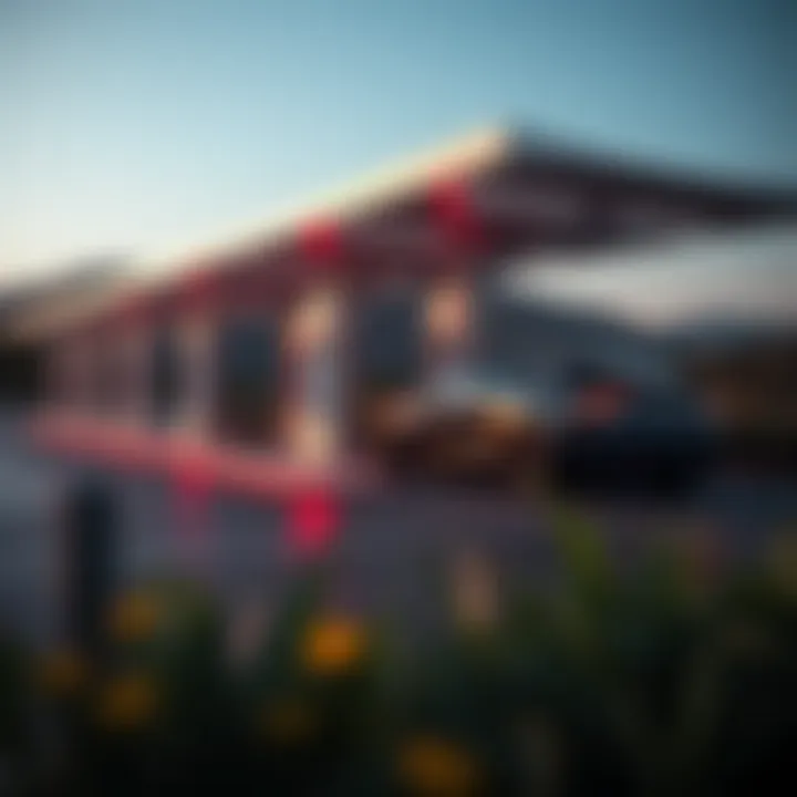 Tesla electric vehicle charging at a futuristic solar-powered station