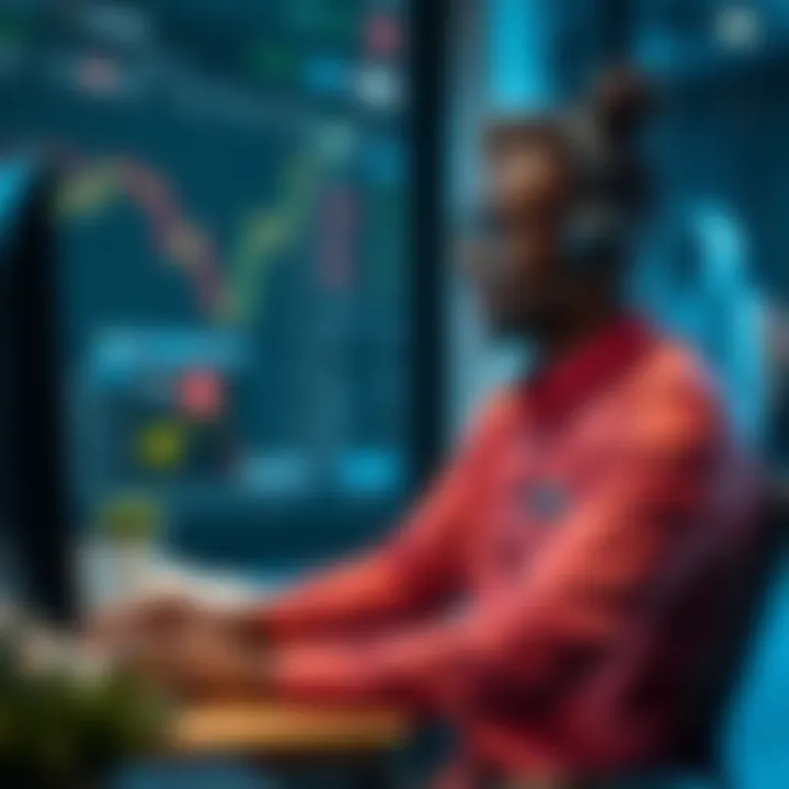 Customer support agent assisting a trader through live chat