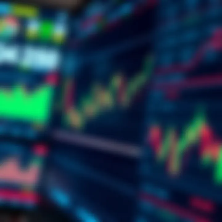 Algorithmic Trading Visualization with Financial Charts Digital interface showing algorithmic trading data and financial charts