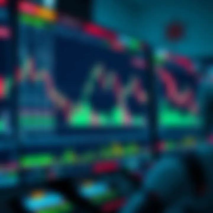 Automated Trading System Illustrating Binary Bots in Action Conceptual representation of automated trading system with digital financial charts and binary options symbols on screen