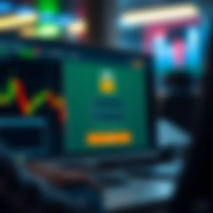 Illustration of troubleshooting common login issues on a trading account screen