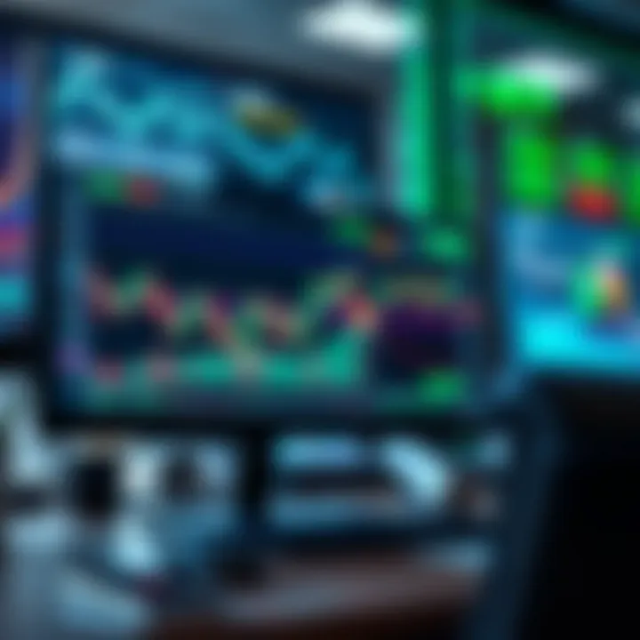 TradingView chart interface displaying various technical indicators connected to Deriv trading platform
