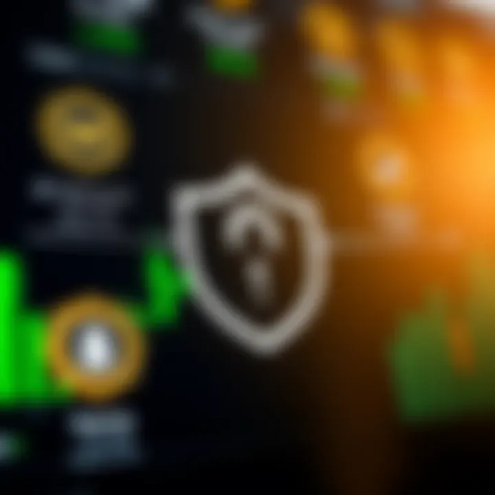 Illustration of account types and regulatory badges highlighting security features for South African traders