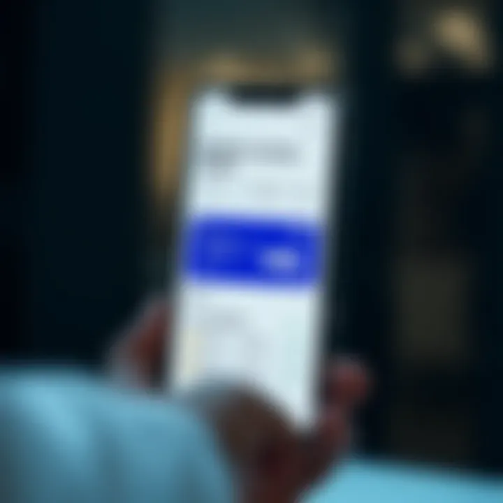 Mobile Money App Displaying Transaction Limits and Alerts Illustration of mobile phone displaying mobile money app with transaction limits and notifications