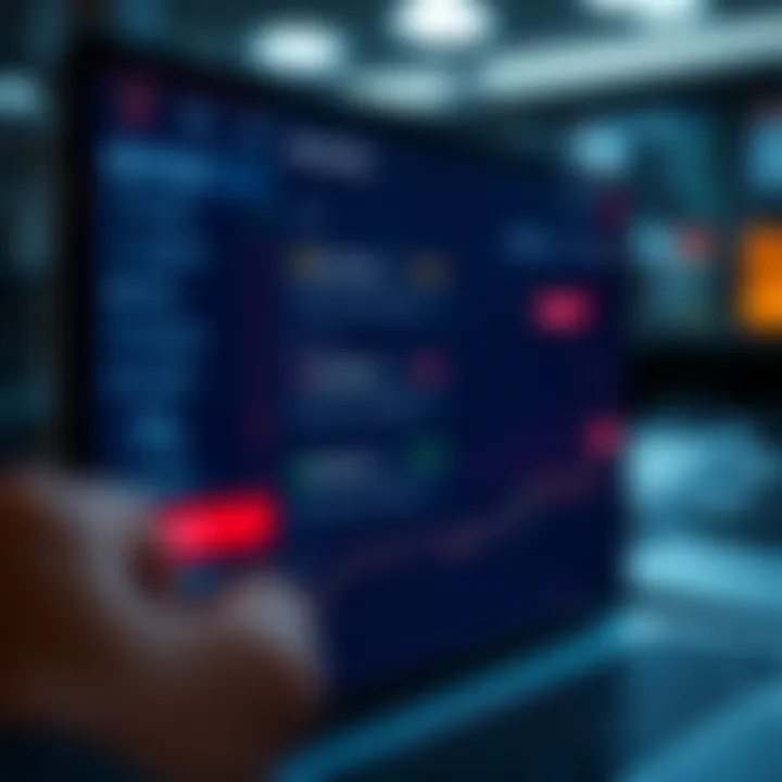Secure digital interface showing account options and safety features for traders