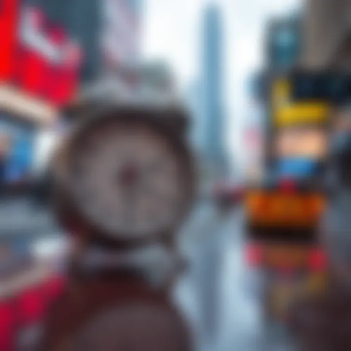 Clock showing the time difference between New York and South Africa