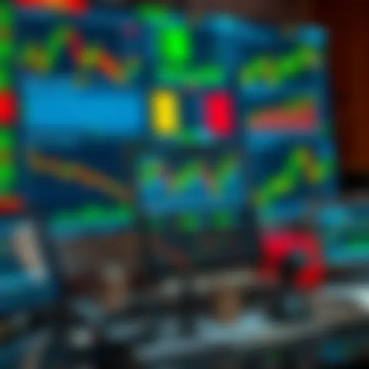 Diverse Income Streams and Trading Resources Collection of trading tools and financial charts on a digital screen