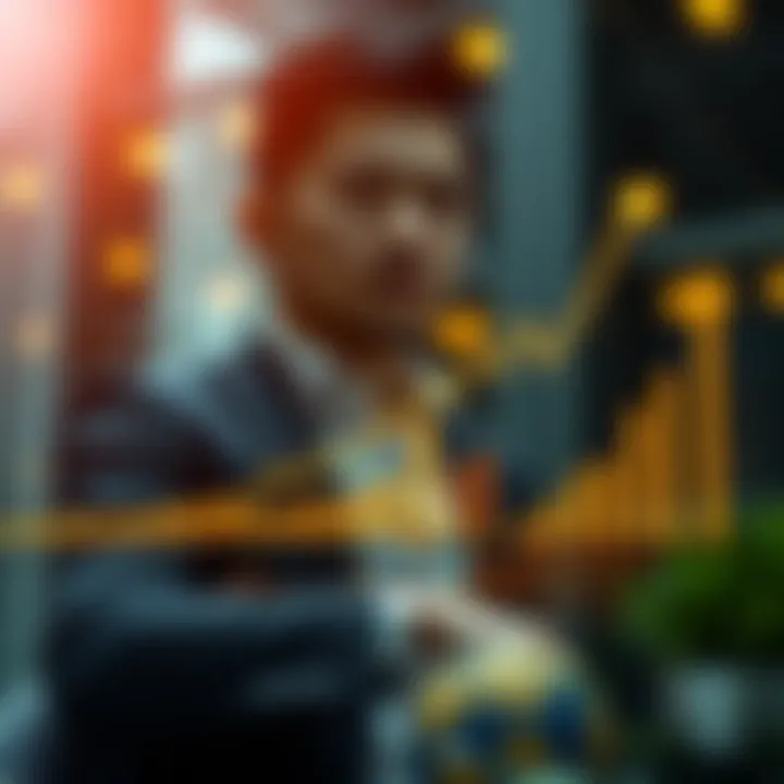 Graph showcasing growth of financial investments over time