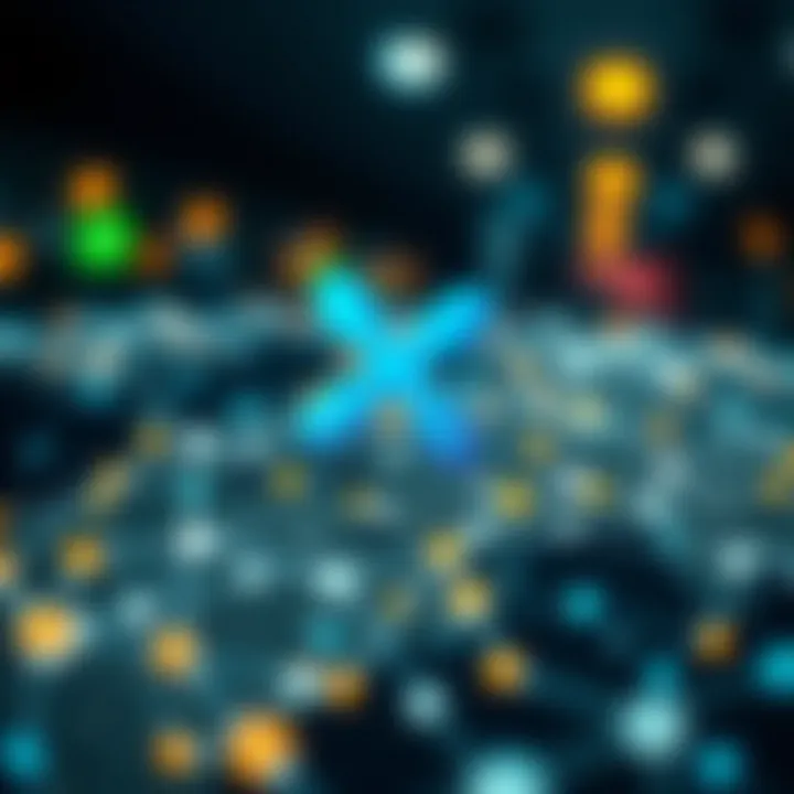 Visual representation of Ripple network facilitating fast and secure cross-border payments