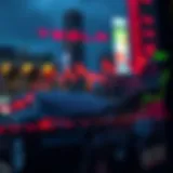 Graph showing upward and downward trends in Tesla stock prices over time