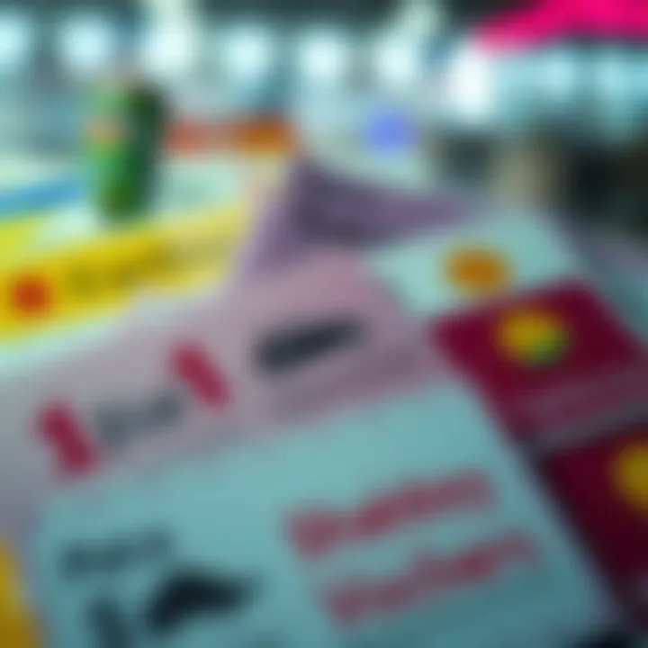 Colorful vouchers with retail logos showcasing savings options available at South African stores