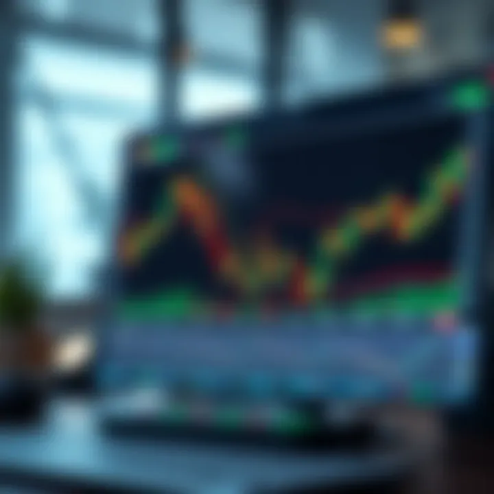 TradingView interface showing detailed financial charts with binary options indicators