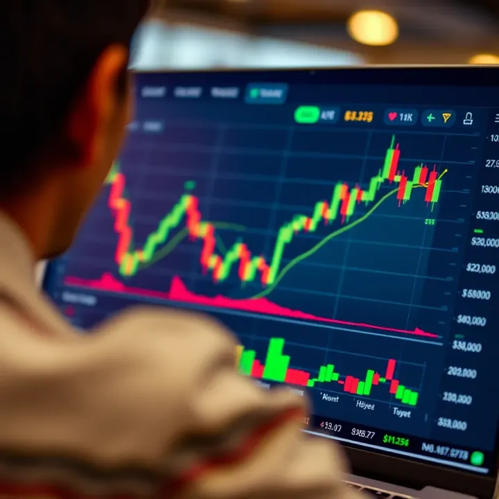 Interface showcasing Robotrader APK trading charts and real-time market data