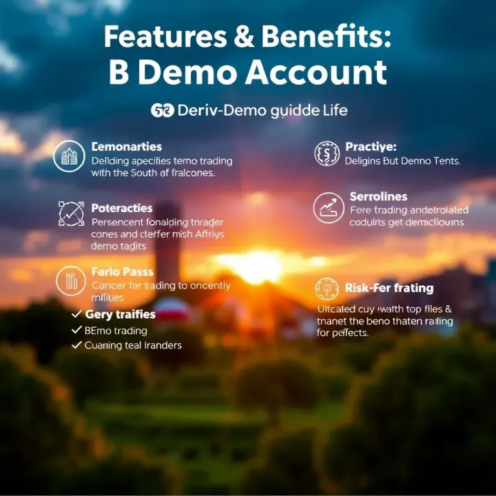 Visual representation of demo account features highlighting risk-free trading and practice benefits