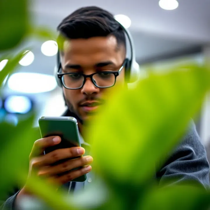 South African user receiving support through Deriv live chat on a mobile device