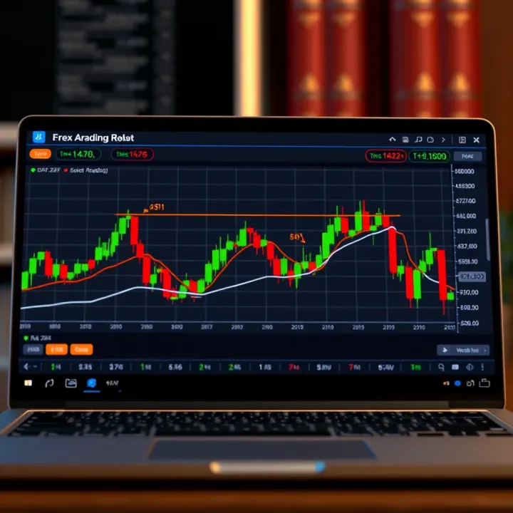 Graph displaying backtesting results of a forex trading robot in a South African market context