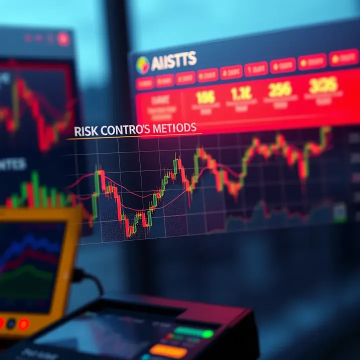 Diagram illustrating risk management techniques with charts and protective measures for trading synthetic assets