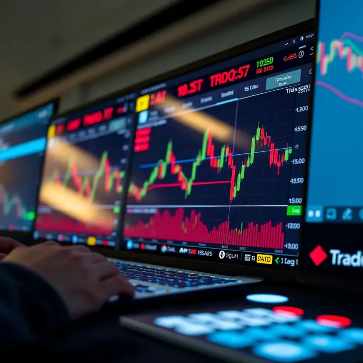 Dashboard of trading platform with real-time data and tools for fast transaction management