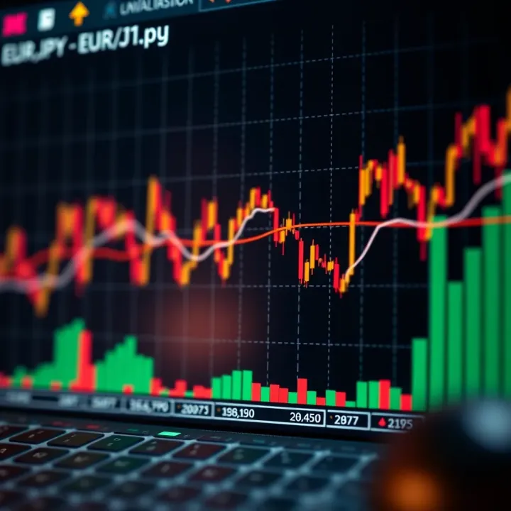 Economic Indicators Influencing EUR/JPY Currency Pair Graph illustrating economic indicators impacting EUR/JPY with emphasis on inflation rates and trade balances