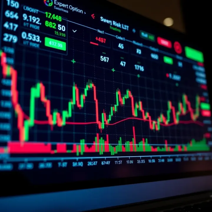 Graph displaying fluctuating trading values on an electronic platform interface