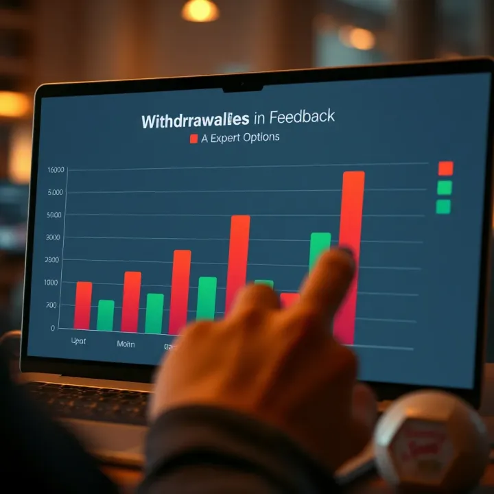 Graph illustrating user review ratings about withdrawal experiences on Expert Option