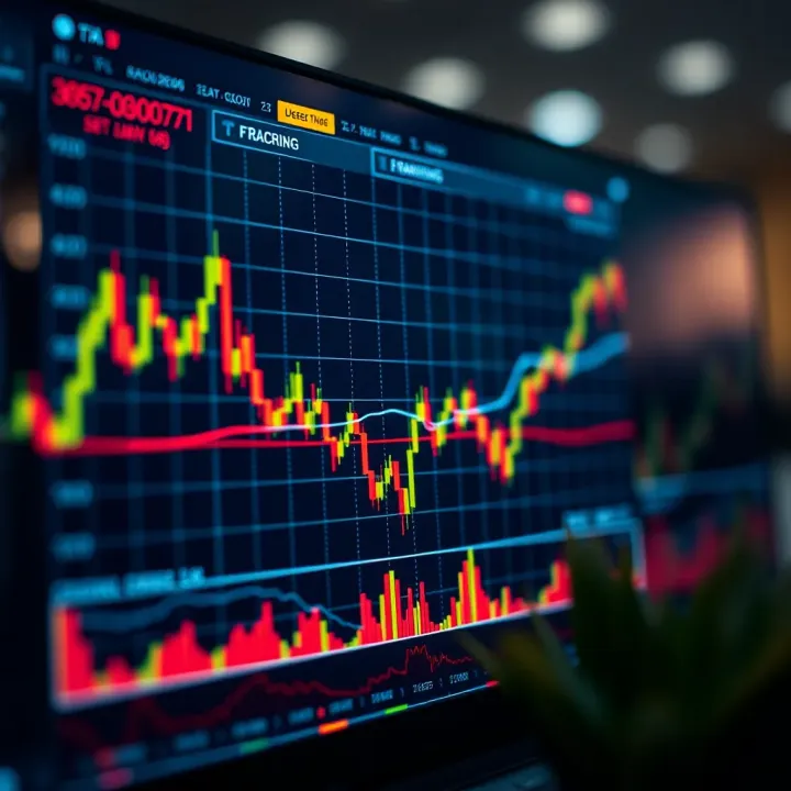 Graph showing forex market trends with algorithmic trading strategies