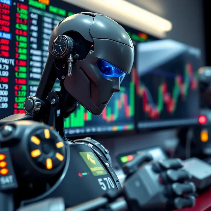 Visualization of benefits and risks associated with forex trading robots in a digital trading environment