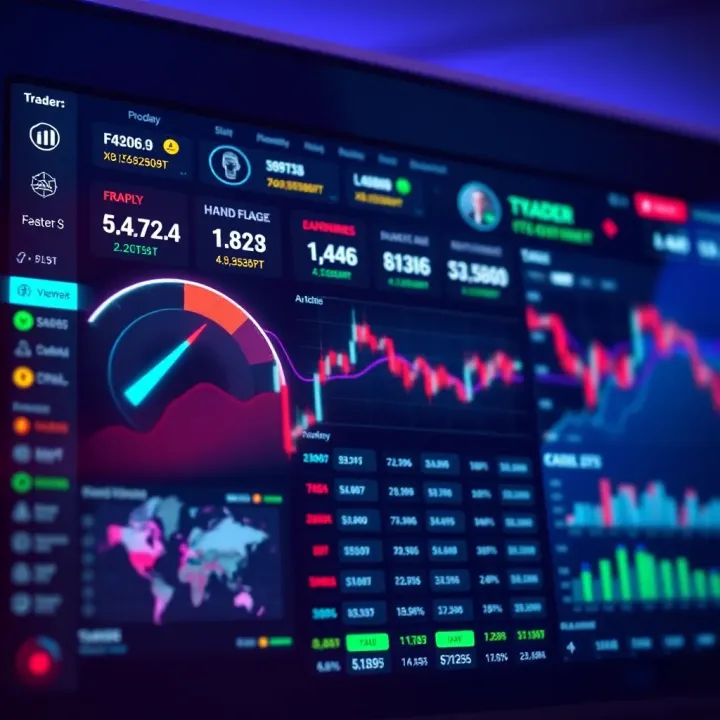 Dashboard overview displaying trader account details and performance metrics