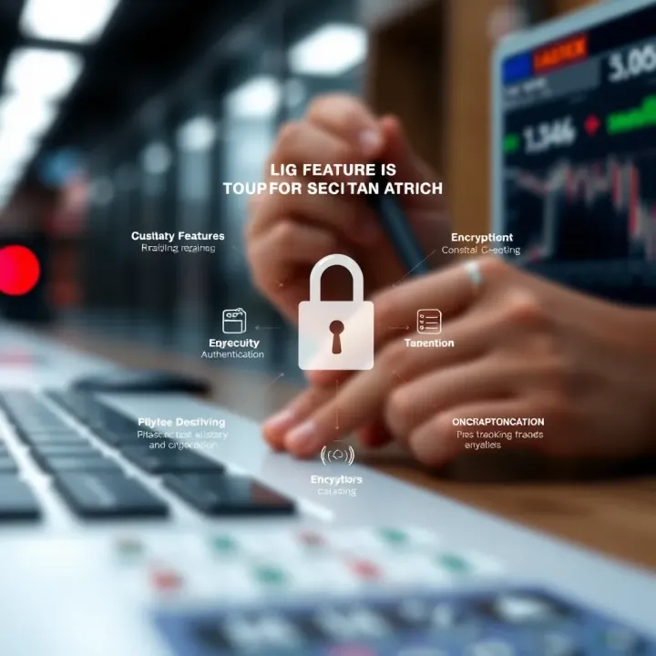 Diagram illustrating key security features including two-factor authentication and encryption used by IG trading
